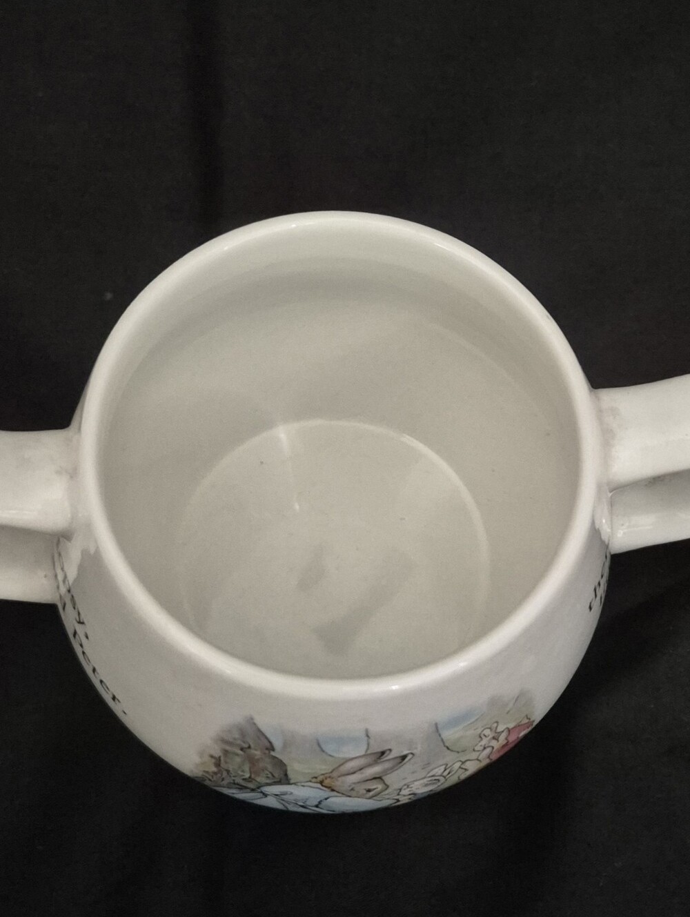 Vintage Wedgwood Peter Rabbit two-handled children's cup/mug, made in England.